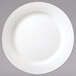 A Libbey Rigel Constellation porcelain plate with a white rim on a white background.