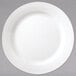 A white Libbey Rigel Constellation porcelain plate with a white rim.