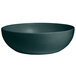 A forest green G.E.T. Enterprises Bugambilia extra large deep round bowl with a smooth finish.