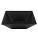 A black square G.E.T. Enterprises Bugambilia XL deep bowl with a textured finish.