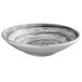 A white melamine bowl with a black and white Van Gogh design.