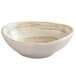 An Elite Global Solutions Van Gogh taupe melamine bowl with brown specks.