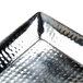 An American Metalcraft hammered stainless steel tray with a patterned surface.