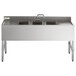 Regency 3 Bowl Underbar Sink with Faucet and Two Drainboards - 60" x 18 3/4" Main Thumbnail 5