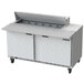 Beverage-Air SPE60HC-12C 60" 2 Door Cutting Top Refrigerated Sandwich Prep Table with 17" Wide Cutting Board Main Thumbnail 1