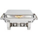 Choice Supreme 9 Qt. Full Size Hinged Top Gold Accent Chafer Main Thumbnail 4