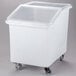 Cambro IBS37148 37 Gallon / 590 Cup White Slant Top Mobile Ingredient Storage Bin with 2-Piece Sliding Lid & S-Hook Main Thumbnail 2
