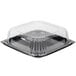 Sabert C9614 UltraStack 14" Square Disposable Deli Platter / Catering Tray with High Dome Lid - 25/Case Main Thumbnail 3