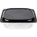 Sabert C9614 UltraStack 14" Square Disposable Deli Platter / Catering Tray with High Dome Lid - 25/Case Main Thumbnail 4