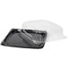Sabert C9614 UltraStack 14" Square Disposable Deli Platter / Catering Tray with High Dome Lid - 25/Case Main Thumbnail 8