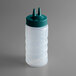 A Vollrath plastic squeeze bottle with a green Twin Tip cap.