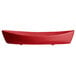 A cranberry red G.E.T. Enterprises resin-coated aluminum deep boat on a white background.