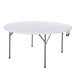Lancaster Table & Seating 60" Round Heavy-Duty Granite White Plastic Bi-Folding Table Main Thumbnail 3