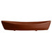 A brown rectangular deep boat with a smooth finish.