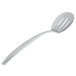 A silver Bon Chef slotted serving spoon with a hollow handle.