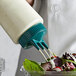 Vollrath Traex Color-Mate 24 oz. Clear Single Tip Wide Mouth Squeeze Bottle with Purple Cap - #4924-1354 - 12 per case