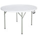Lancaster Table & Seating 48" Round Heavy-Duty Granite White Plastic Bi-Folding Table Main Thumbnail 3