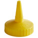 A yellow plastic cone shaped lid.