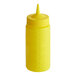 A Vollrath yellow plastic squeeze bottle with a single tip.