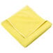 A yellow Unger SmartColor microfiber cloth folded on a white background.