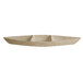 A sand granite rectangular aluminum boat with three deep compartments.