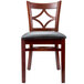 Lancaster Table & Seating Mahogany Diamond Back Chair with 2 1/2" Padded Seat Main Thumbnail 5