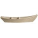 A sand granite resin-coated aluminum deep boat with dividers on a white background.
