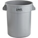 Lavex Janitorial 20 Gallon Gray Round Commercial Trash Can / Ingredient Bin Main Thumbnail 1