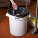 Lavex Janitorial 20 Gallon White Round Commercial Trash Can Main Thumbnail 1