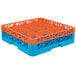 Carlisle RG16-1C412 OptiClean 16 Compartment Orange Color-Coded Glass Rack with 1 Extender Main Thumbnail 3