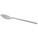 A Oneida stainless steel banquet spoon with a long silver handle.