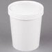 Huhtamaki 71846 32 oz. Double-Wall Poly White Paper Food Cup with Vented Paper Lid - 250/Case Main Thumbnail 3