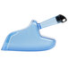 A blue plastic Rubbermaid ProServe ice scoop with a black handle.