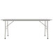 Correll 18" x 72" Gray Granite Light Duty Melamine Folding Table with Gray Frame Main Thumbnail 2
