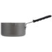 A black anodized aluminum Thunder Group sauce pan with a handle.