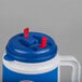 A blue and white plastic Pepsi Mini Tanker with spout, straw, and lid.