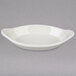 Hall China by Steelite International HL5261/22AWHA Ivory (American White) 6 oz. Oval Rarebit / Au Gratin Dish - 24/Case Main Thumbnail 2