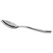 A Oneida Tidal by 1880 Hospitality stainless steel teaspoon with a silver handle.