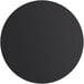 A black circle with a white background.