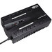 A black Tripp Lite power strip with multiple outlets.