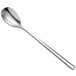 A Sant'Andrea Quantum stainless steel iced tea spoon with a long handle and a silver finish.
