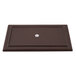 A brown rectangular metal tray with a textured rim.