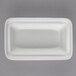 A white resin-coated rectangular china bowl with a textured finish.