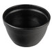 A black G.E.T. Enterprises Miami round bowl with a textured finish.