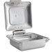 Acopa 5 Qt. 2/3 Size Stainless Steel Induction Chafer with Glass Top and Soft-Close Lid Main Thumbnail 4