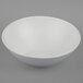 A white G.E.T. Enterprises Bugambilia sphere bowl with a textured finish.