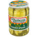 A jar of Nathan's Famous New York Kosher Pickle Spears.