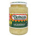 A case of 12 jars of Nathan's Famous sauerkraut.