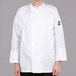 Chef Revival Bronze Cool Crew J049 Unisex White Customizable Long Sleeve Chef Jacket Main Thumbnail 1