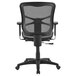 A black Alera Elusion office chair with mesh back.